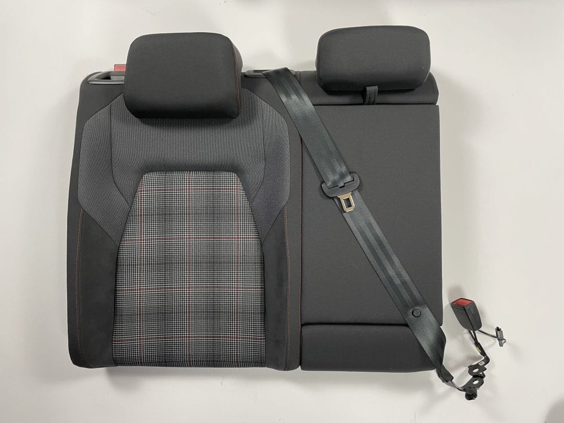 Interieur Vw Golf 8 Gti Alcantara Stof Grijs Geruit Rood Wit Grijs