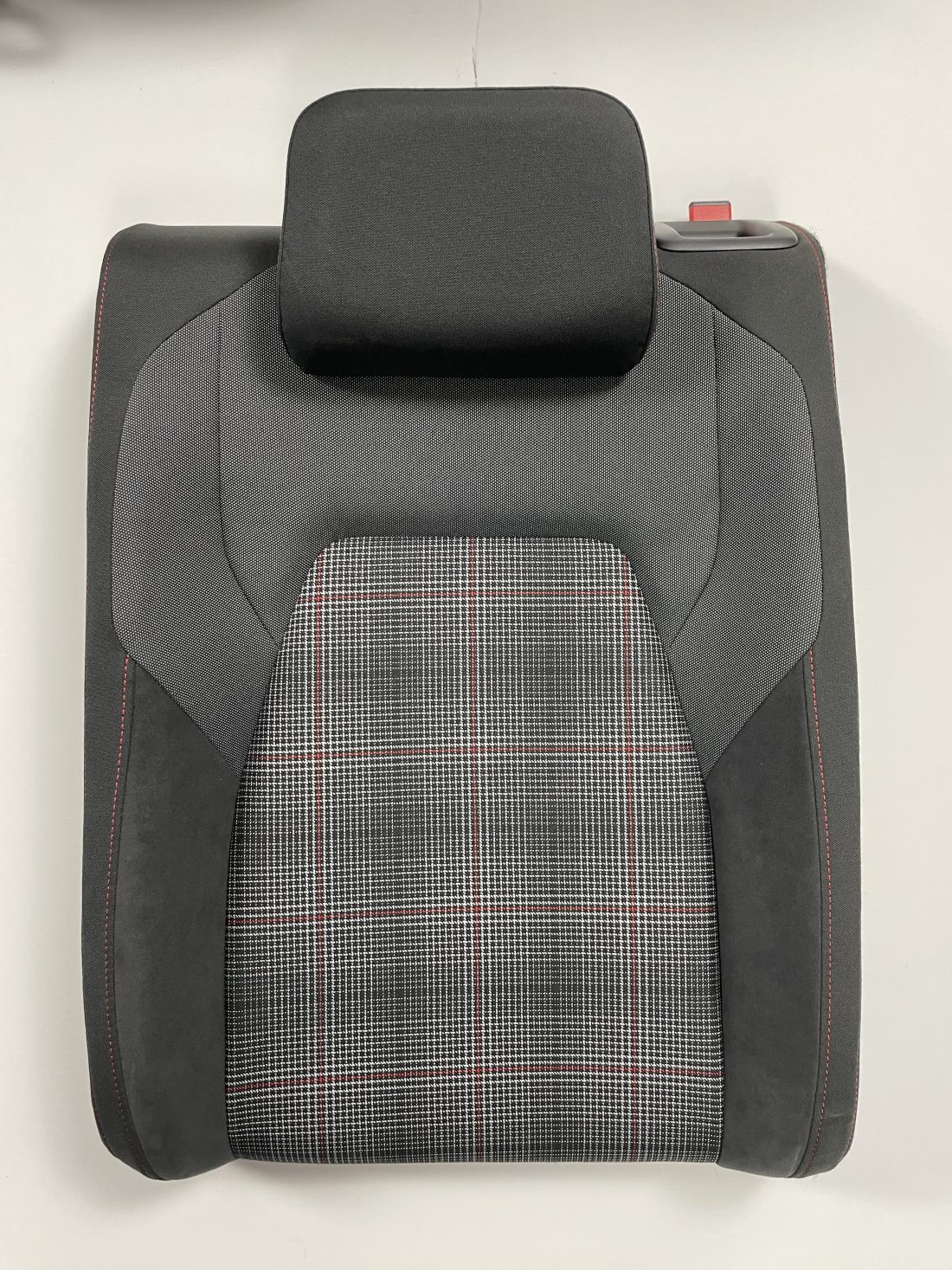 Interieur Vw Golf 8 Gti Alcantara Stof Grijs Geruit Rood Wit Grijs