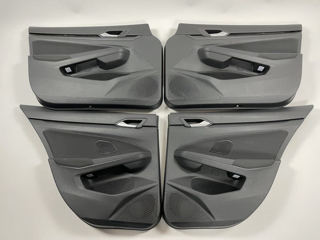 Interieur Vw Golf 8 Gti Alcantara Stof Grijs Geruit Rood Wit Grijs