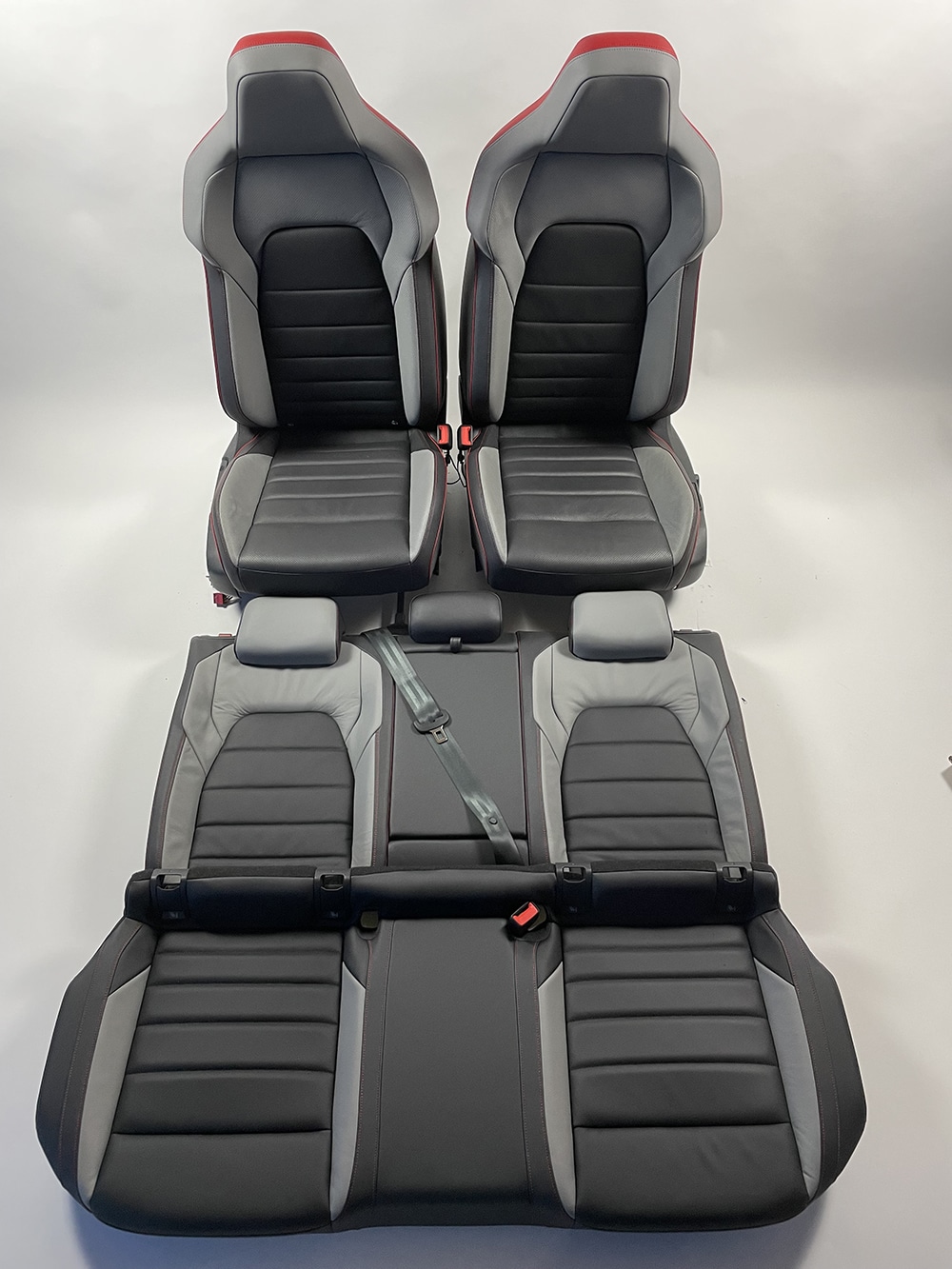 Order interior VW Golf 8 GTI Leather Grey/Red online at Carsetz