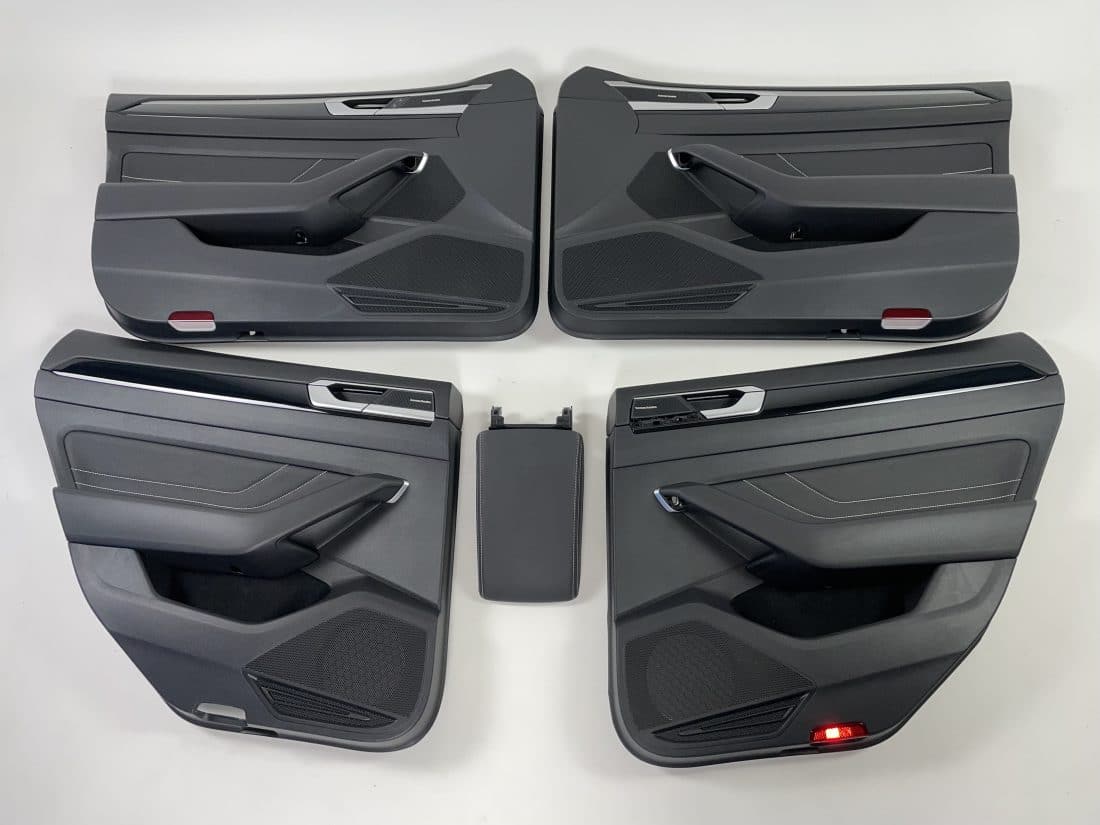 Interieur Vw Golf 8 R Leder Zwart Grijs Stiksel