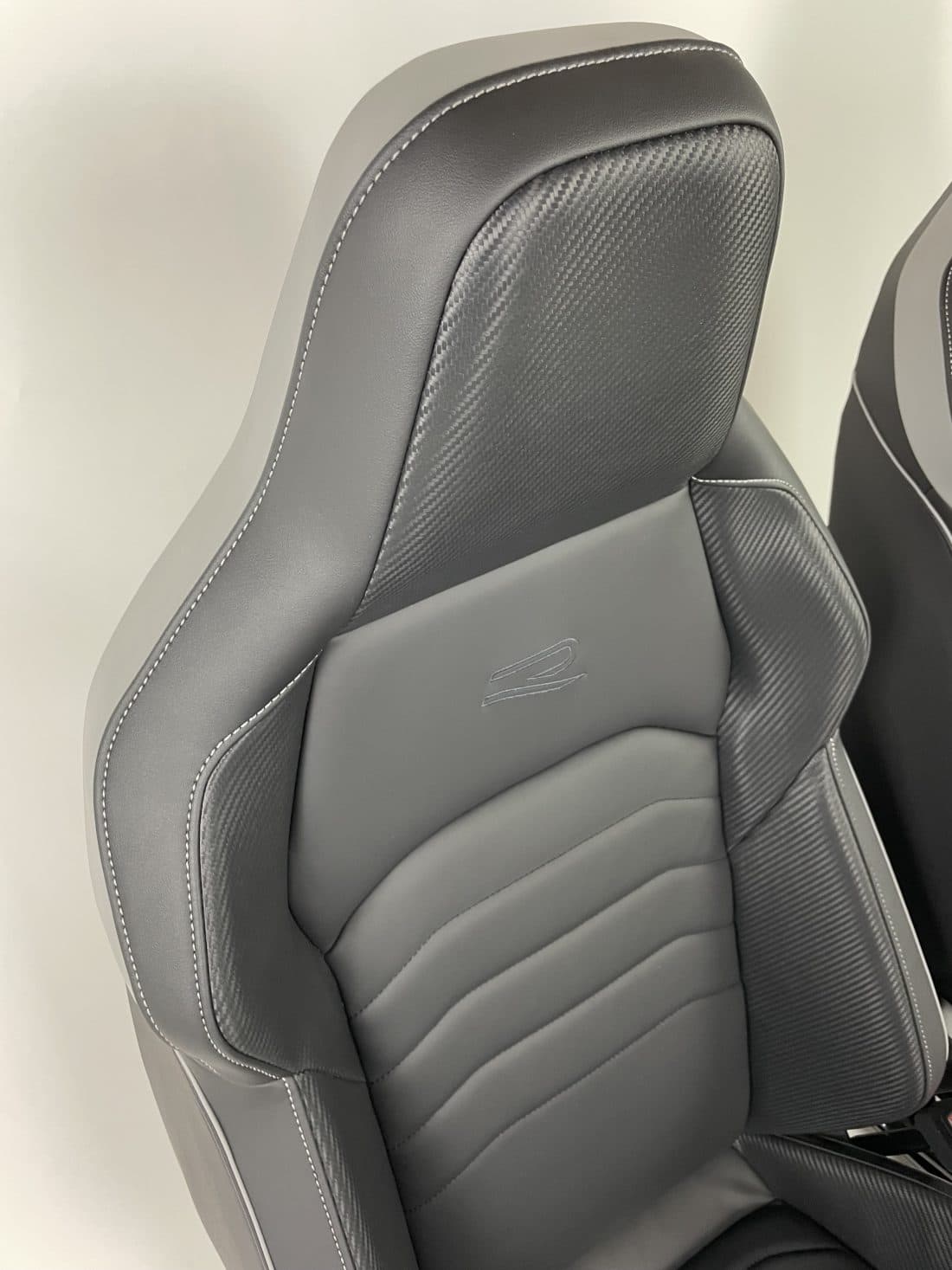 Interieur Vw Golf 8 R Leder Zwart Grijs Stiksel