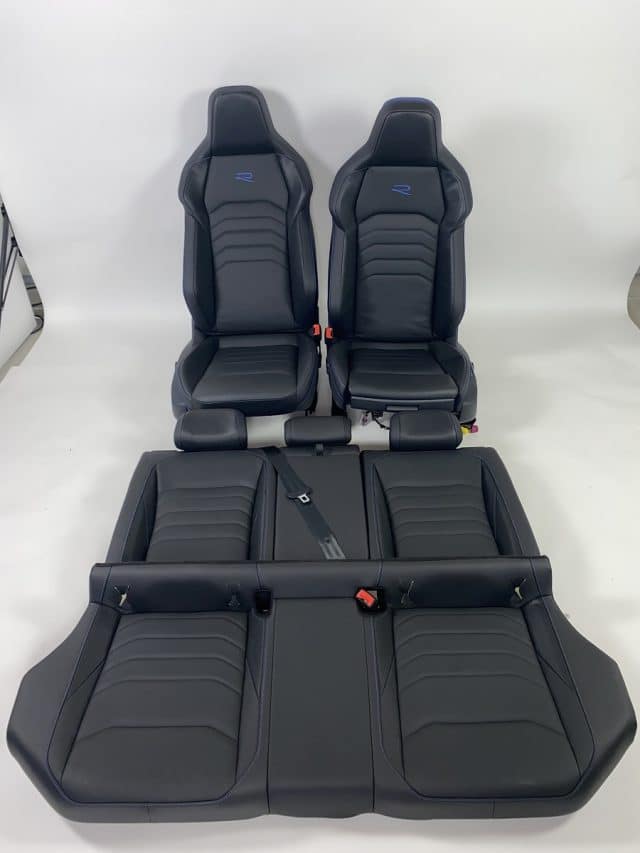Interieur Vw Arteon Shooting Break R Schwarzes Leder Blaue Nähte