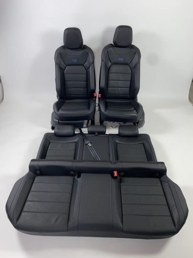 Interior Vw T Roc R A11 Leather Black Blue Stitching