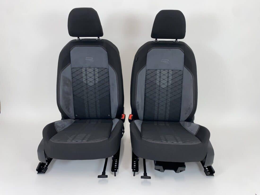 Interior Vw Taigo R C61 Alcantara Fabric Leather Grey Black Interior Vw Taigo R C61 Alcantara Fabric Leather Grey Black