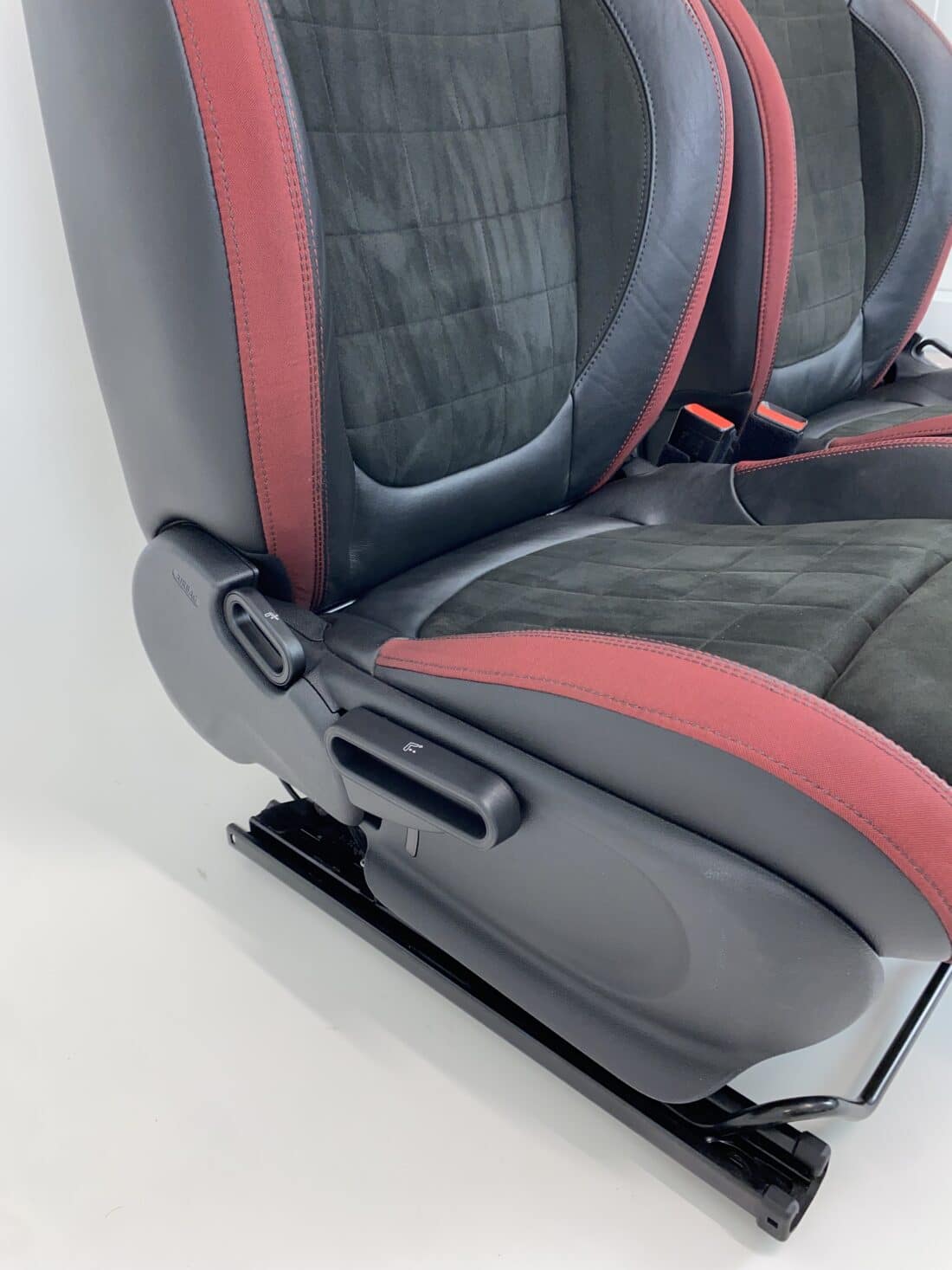 Interior Mini Cooper S F56 Alcantara Leather Black With Red Details Interior Mini Cooper S F56 Alcantara Leather Black With Red Details
