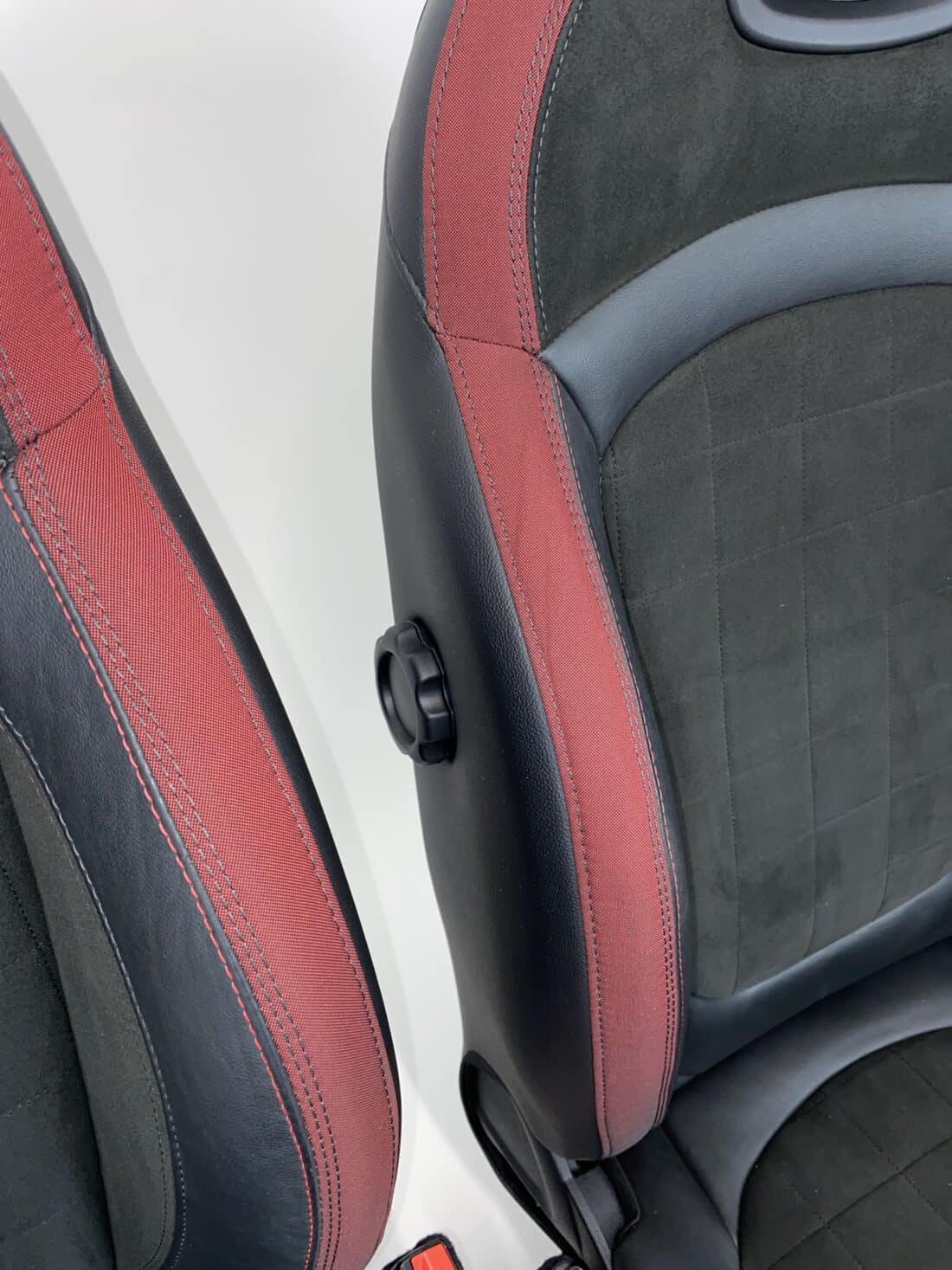 Interior Mini Cooper S F56 Alcantara Leather Black With Red Details Interior Mini Cooper S F56 Alcantara Leather Black With Red Details