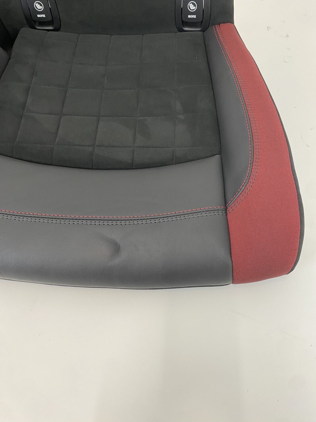 Interior Mini Cooper S F56 Alcantara Leather Black With Red Details Interior Mini Cooper S F56 Alcantara Leather Black With Red Details