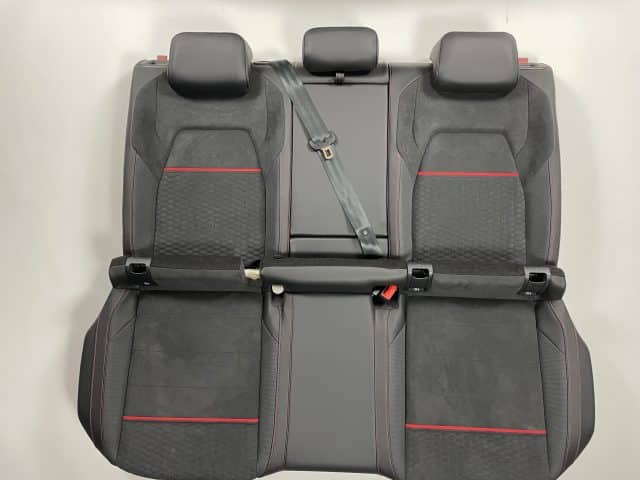 Rear Seat And Door Panels Vw Golf 8 Gti Clubsport Alcantara Grey Honeycomb Red Stripes