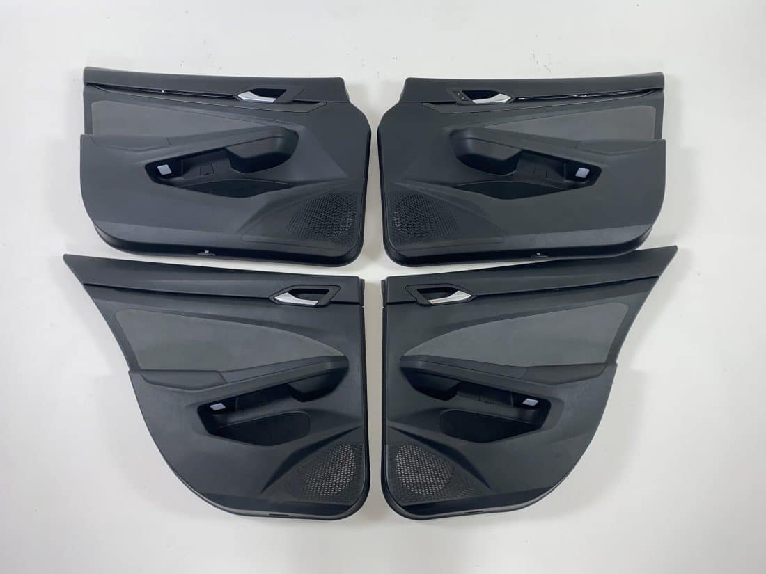 Interieur Vw Golf 8 R Stof Alcantara Leder Grijs Blauw
