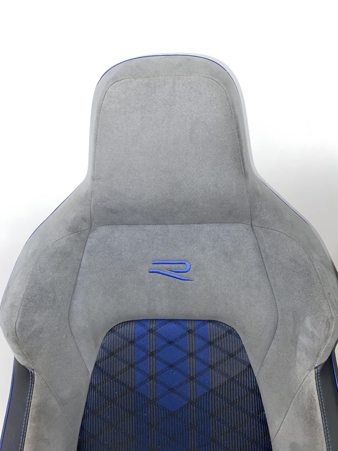 Interieur Vw Golf 8 R Stof Alcantara Leder Grijs Blauw