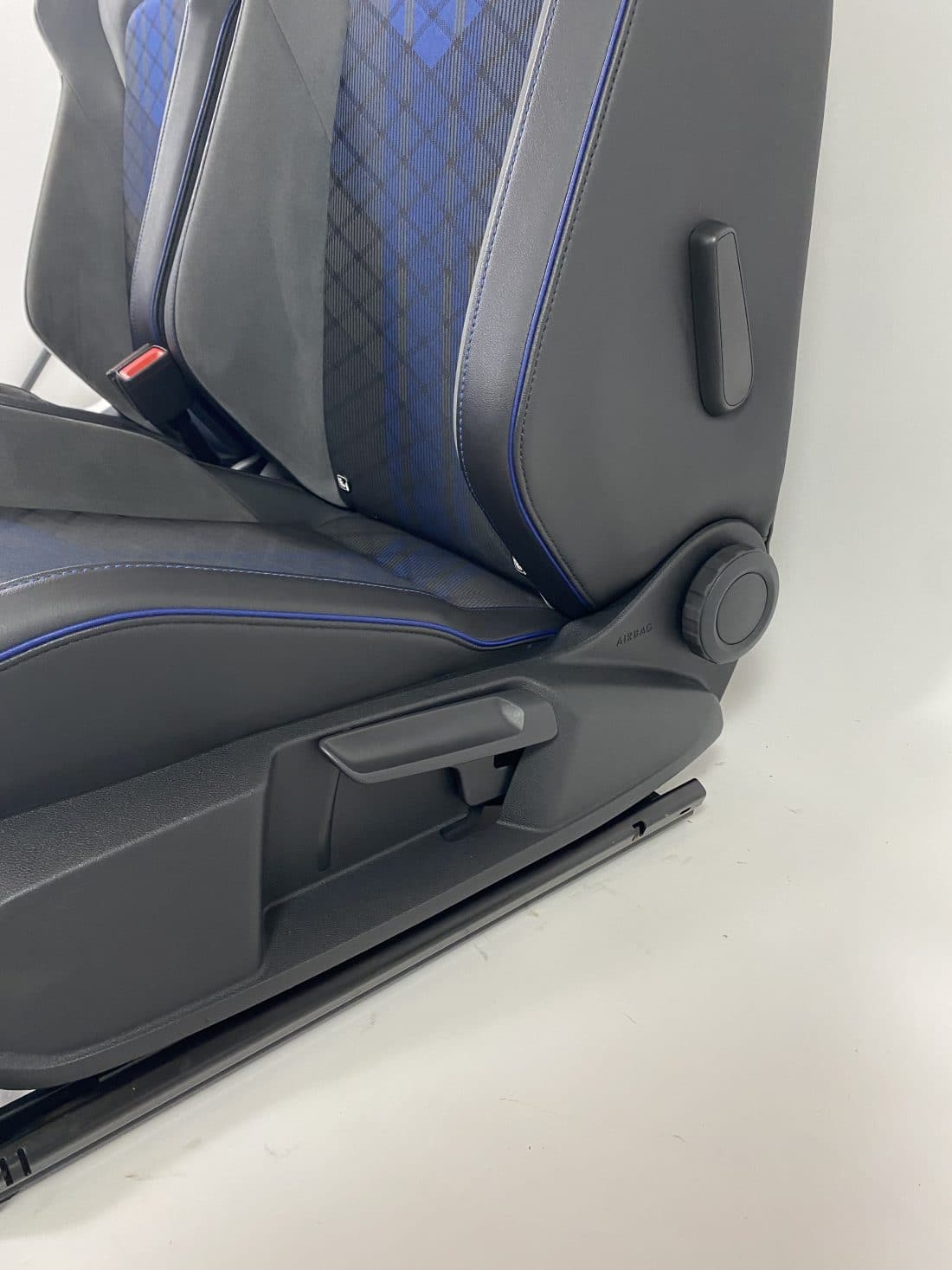Interieur Vw Golf 8 R Stof Alcantara Leder Grijs Blauw