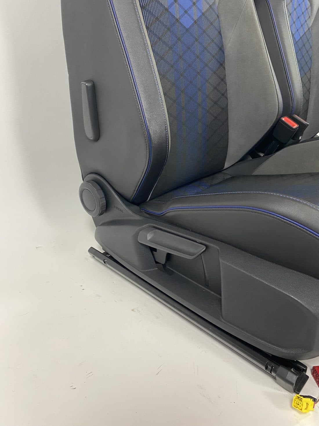 Interieur Vw Golf 8 R Stof Alcantara Leder Grijs Blauw