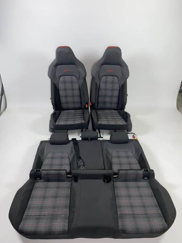 Interior Vw Golf 8 Gti Alcantara Fabric Red White Checkered