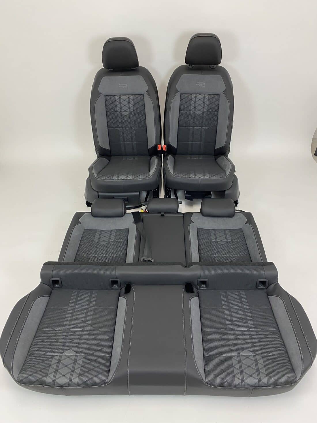 Interieur Vw T Roc R A11 Alcantara Stof Zwart Grijs
