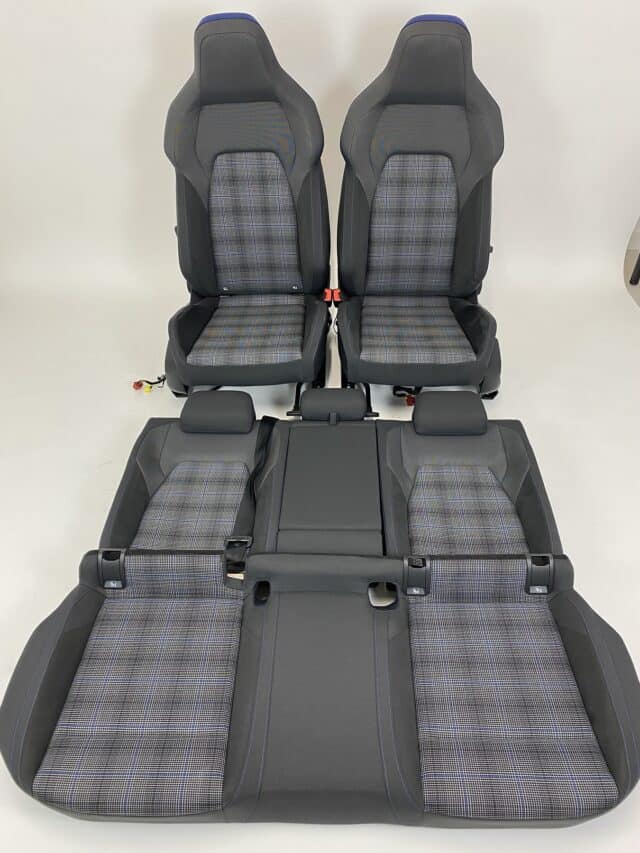 Interior Vw Golf 8 Gte Fabric Alcantara Blue Black Grey