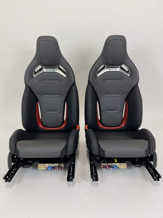 Mercedes Benz C Class Amg Performance Seats W206 Black Grey Leather With Red Detail