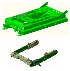 Sitzrahmen für linken Sitz C6000 Amp C7000