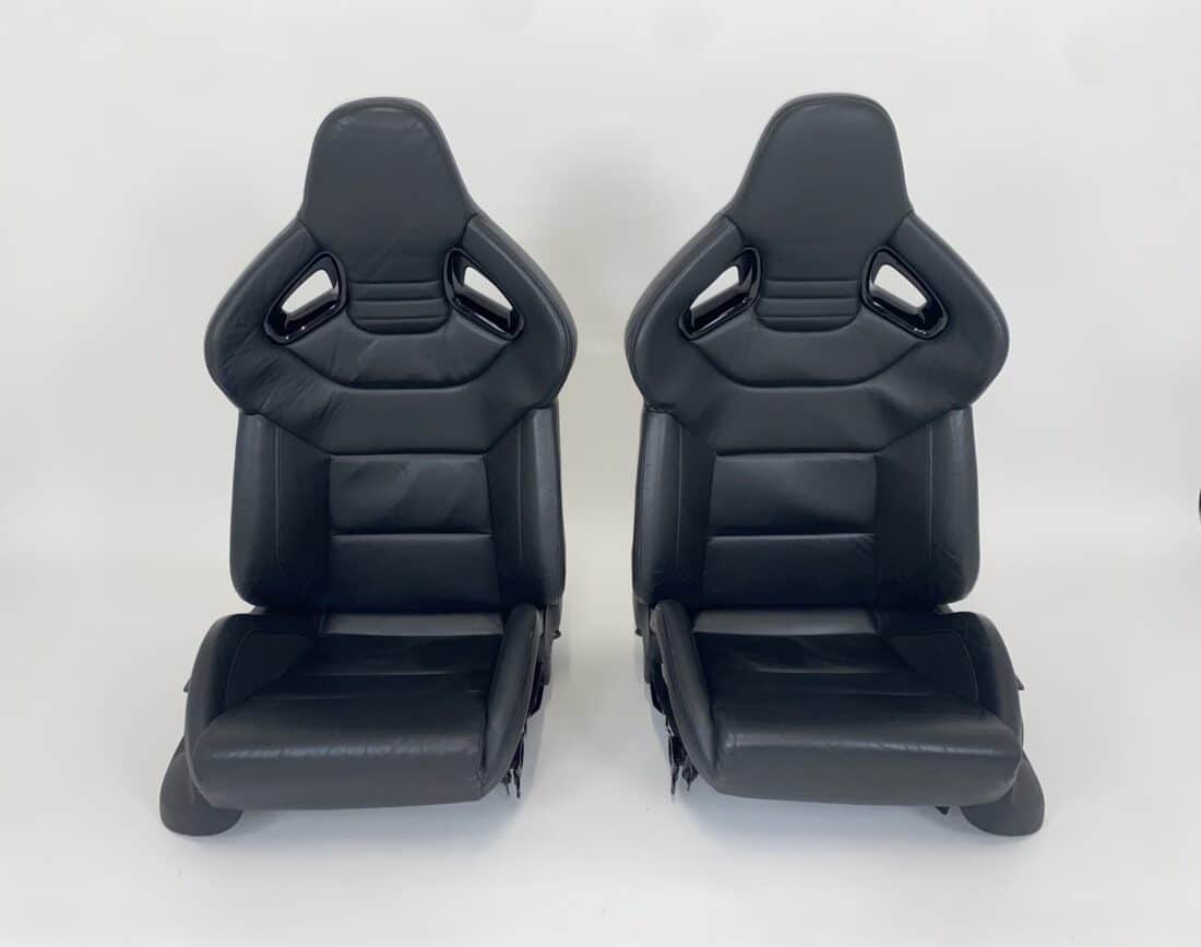 Recaro Autostoelen Audi S3 Amp Vw Golf 6 R Leder Zwart Recaro Autostoelen Audi S3 Amp Vw Golf 6 R Leder Zwart