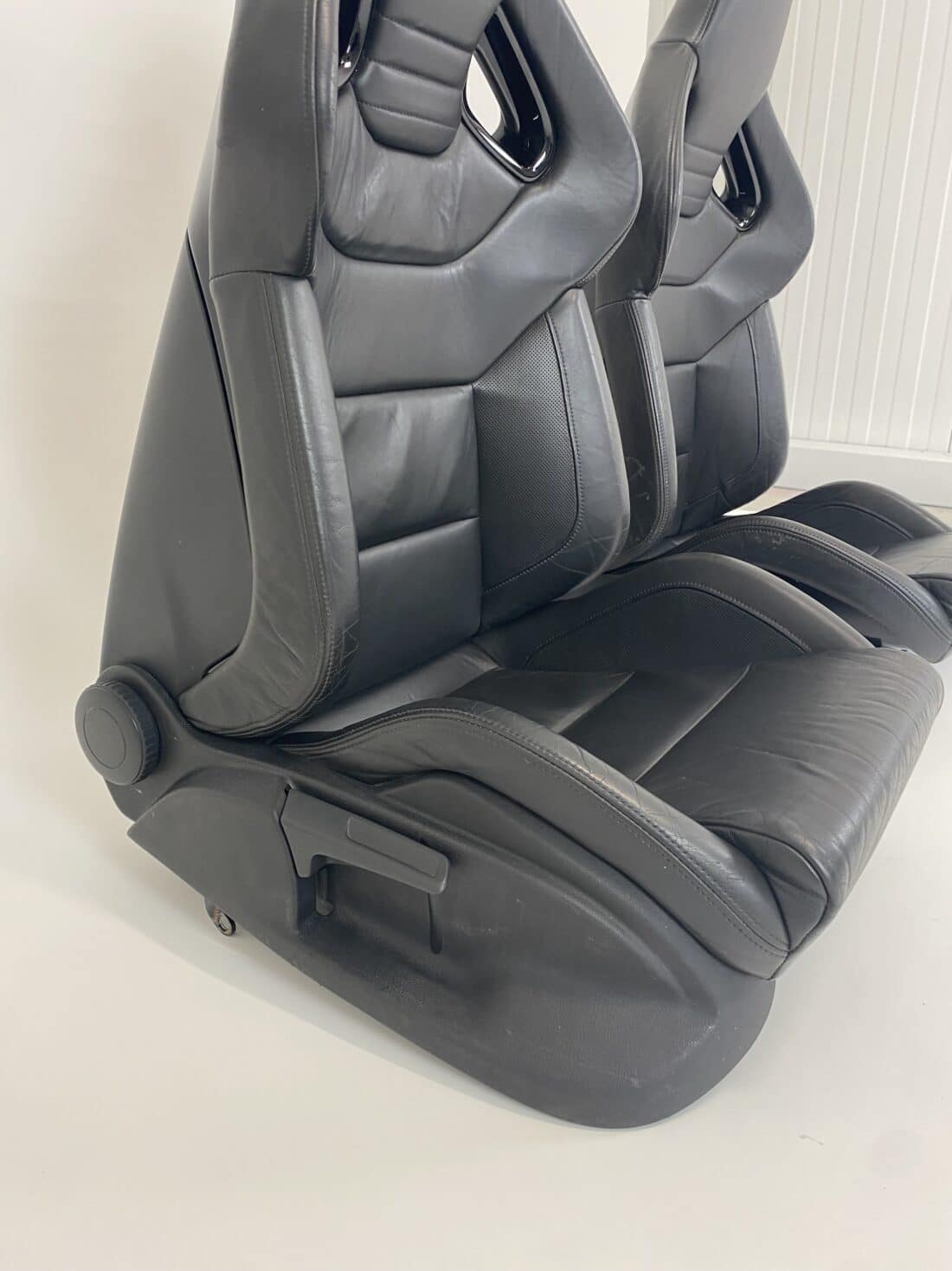 Recaro Autostoelen Audi S3 Amp Vw Golf 6 R Leder Zwart Recaro Autostoelen Audi S3 Amp Vw Golf 6 R Leder Zwart