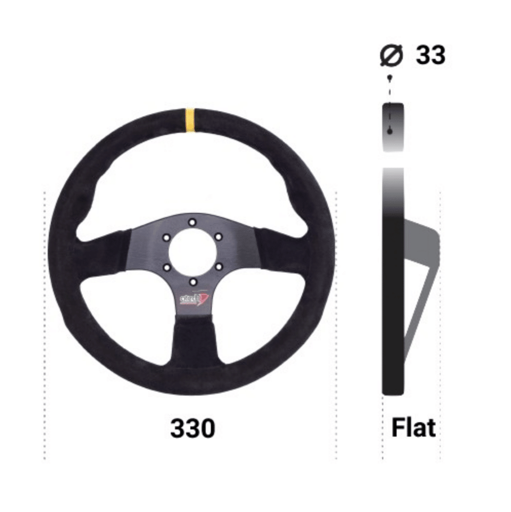 Atech Racing 330mm Vlak Stuur Atech Racing 330mm Vlak Stuur