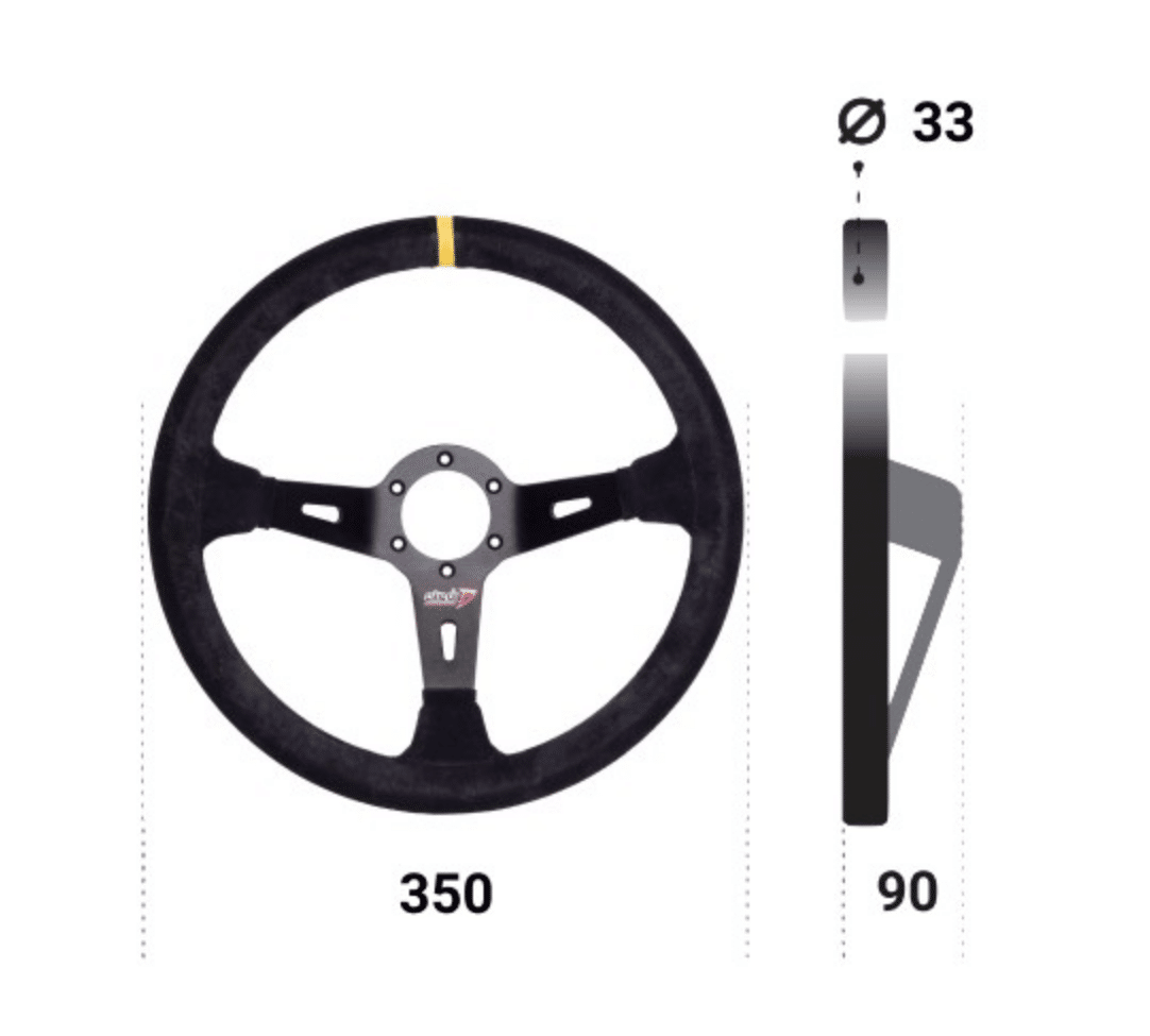 Atech Racing 350mm 90 Schotel Stuur