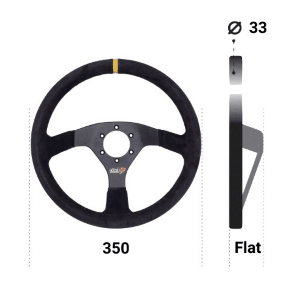 Atech Racing 350mm Vlak Stuur Atech Racing 350mm Vlak Stuur