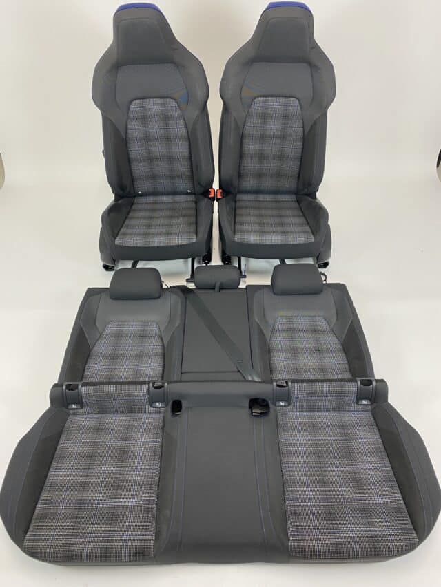 Interior Vw Golf 8 Gte Fabric Alcantara Blue Black Grey