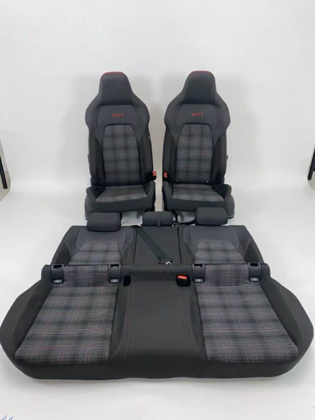 Interieur Vw Golf 8 Gti Alcantara Stoff Rot Weiß Kariert
